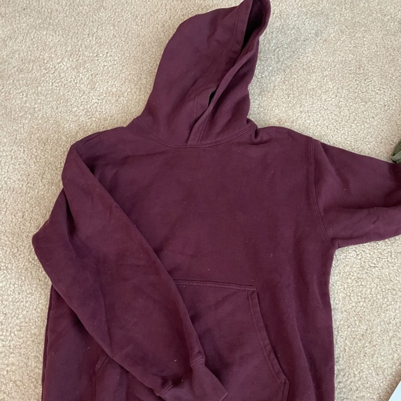 Aritzia TNA Burgundy Hoodie Sweatshirt - Picture 1 of 2